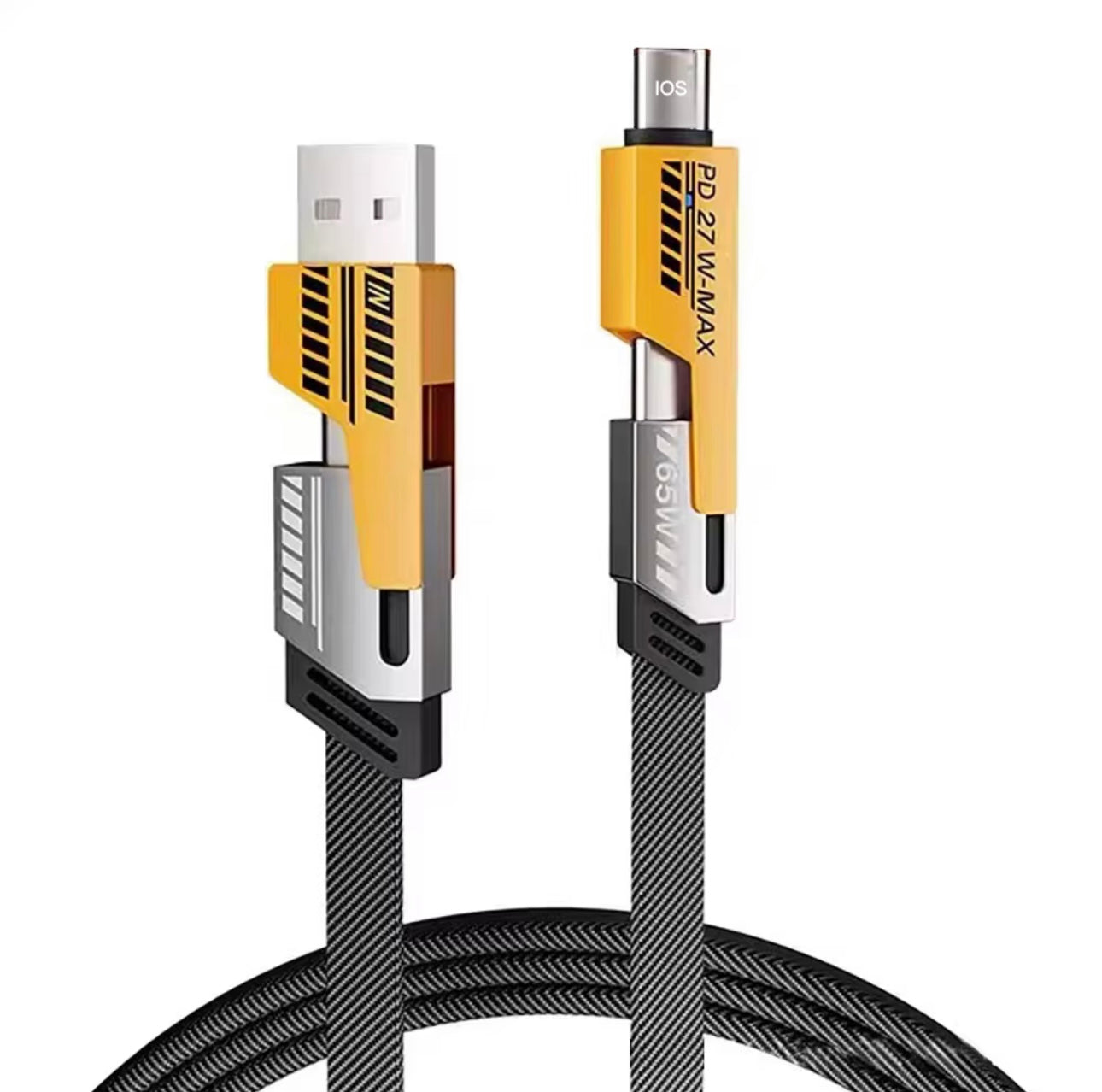 4-in-1 Charging Cable 1m USB-C, Micro USB, Type-C, iphone .