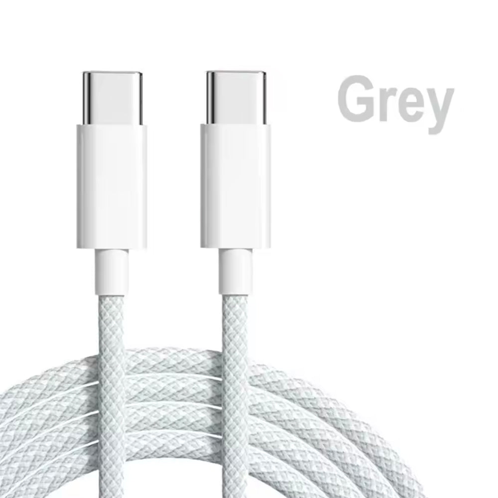 2 packs of Type C to Type-C Cable PD 60W Fast Charger 1M USB C Leads For Iphone 15,16 Pro
