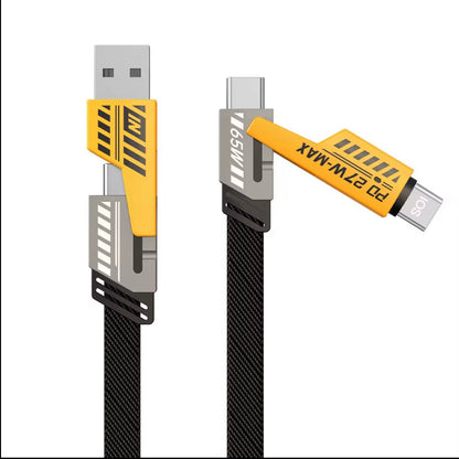 4-in-1 Charging Cable 1m USB-C, Micro USB, Type-C, iphone .