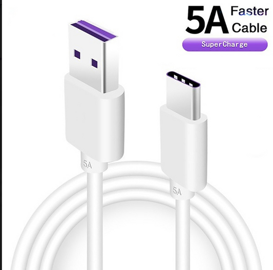 USB to USB-C Cable 3A Fast Charging Nylon Braided Charger Cord 1m