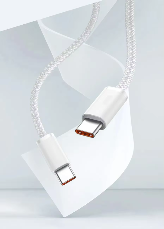 2pack USB-C to USB-C Cable 100W Fast Charging Nylon Braided Type C Charger Lead 1m